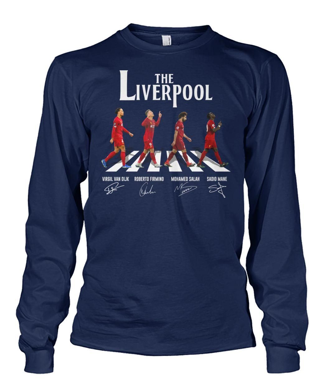 The Liverpool Abbey Road Van Dijk, Firmino, Salah, Mane Signature Shirt Apparel The Liverpool Abbey Road Van Dijk, Firmino, Salah, Mane Signature Shirt Apparel