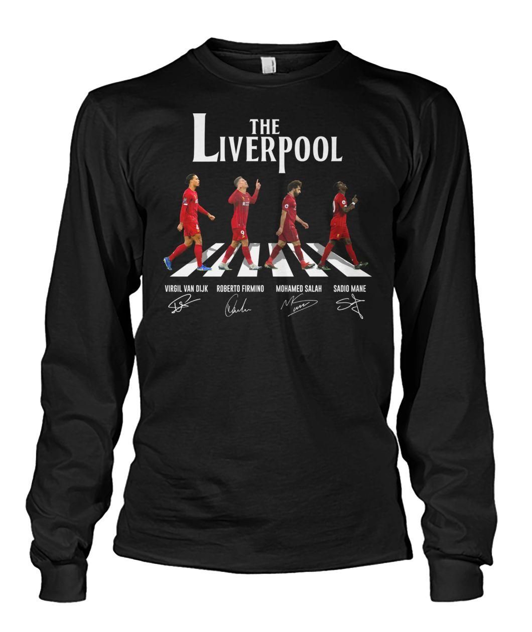 The Liverpool Abbey Road Van Dijk, Firmino, Salah, Mane Signature Shirt Apparel The Liverpool Abbey Road Van Dijk, Firmino, Salah, Mane Signature Shirt Apparel