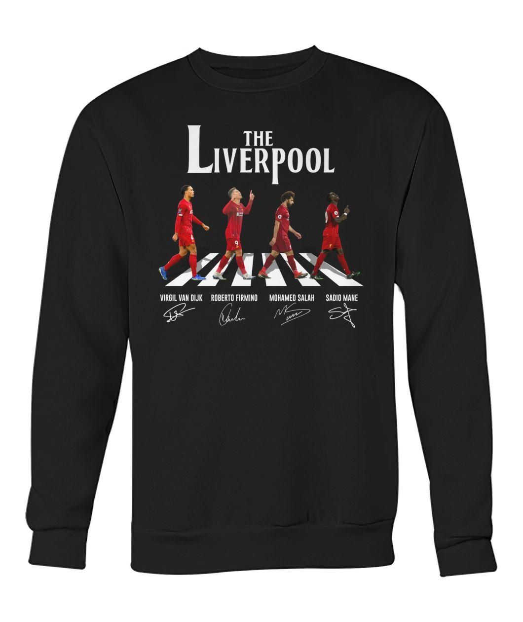The Liverpool Abbey Road Van Dijk, Firmino, Salah, Mane Signature Shirt Apparel The Liverpool Abbey Road Van Dijk, Firmino, Salah, Mane Signature Shirt Apparel
