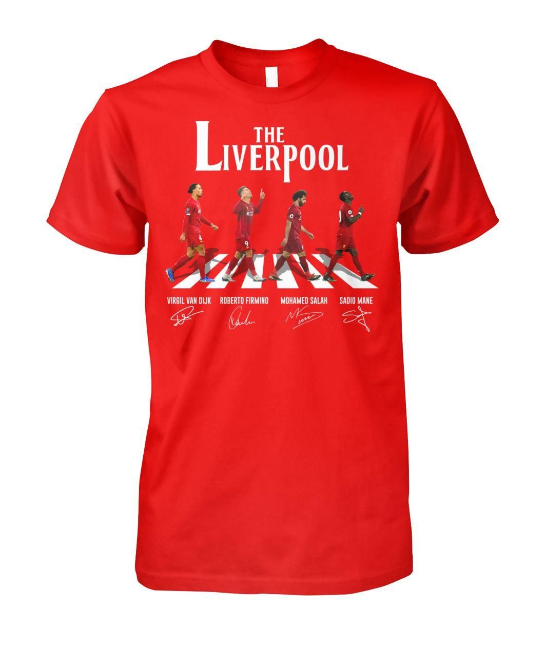 The Liverpool Abbey Road Van Dijk, Firmino, Salah, Mane Signature Shirt Apparel The Liverpool Abbey Road Van Dijk, Firmino, Salah, Mane Signature Shirt Apparel