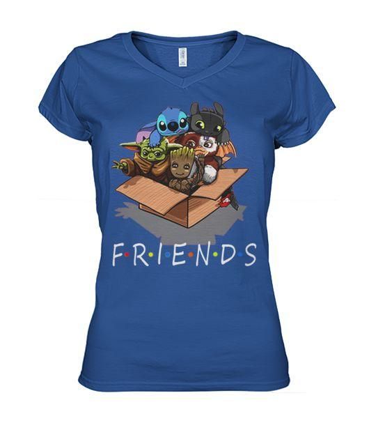 FRIENDS Yoda Groot Stitch Gremlin In A Box Shirt Apparel FRIENDS Yoda Groot Stitch Gremlin In A Box Shirt Apparel