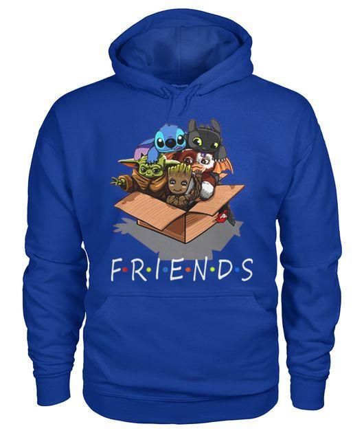 FRIENDS Yoda Groot Stitch Gremlin In A Box Shirt Apparel FRIENDS Yoda Groot Stitch Gremlin In A Box Shirt Apparel