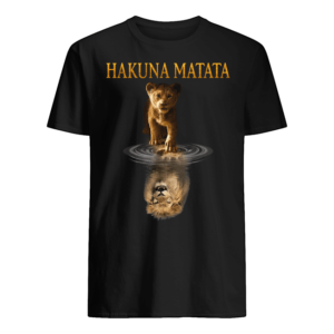 Simba The Lion King Water Mirror Reflection Hakuna Matata T shirt Apparel