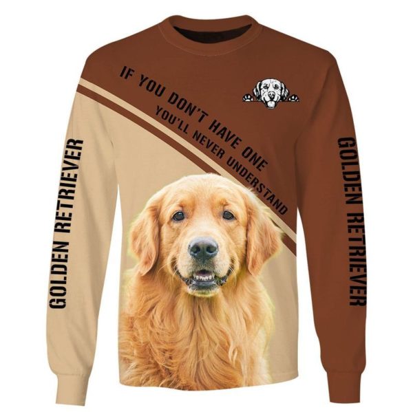 Golden Retriever 3D Hoodie Tshirt Sweatshirt Apparel