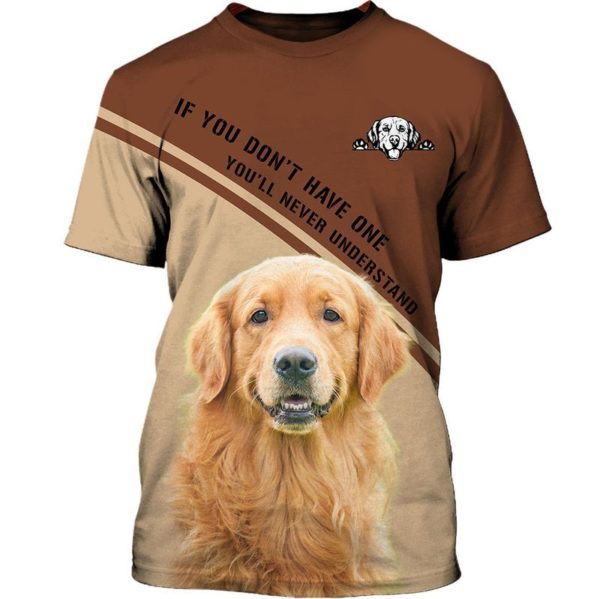 Golden Retriever 3D Hoodie Tshirt Sweatshirt Apparel