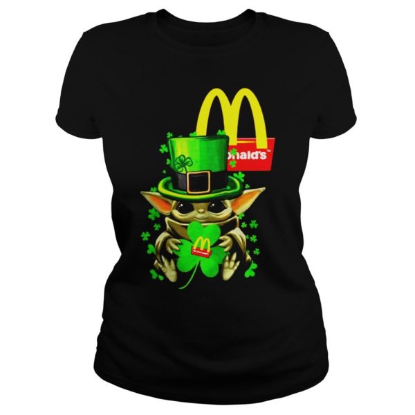 Baby Yoda Mcdonalds Shamrock St Patricks Day Shirt Apparel