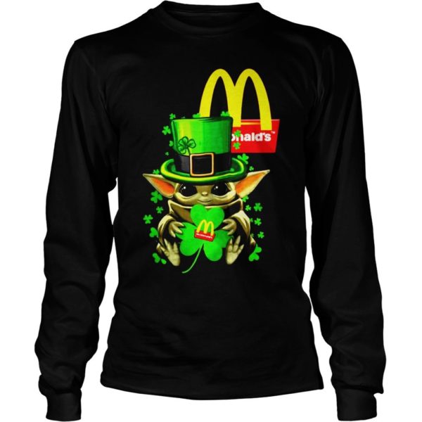 Baby Yoda Mcdonalds Shamrock St Patricks Day Shirt Apparel