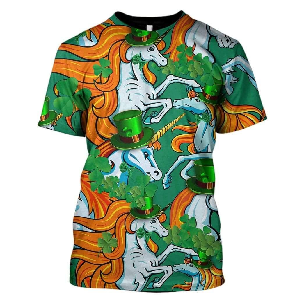 Unicorn On St. Patrick's Day 3D All Over Print Shirt Apparel Unicorn On St. Patrick's Day 3D All Over Print Shirt Apparel