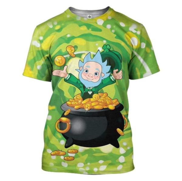 Rick Sanchez in A Leprechaun Custom 3D Shirt Apparel