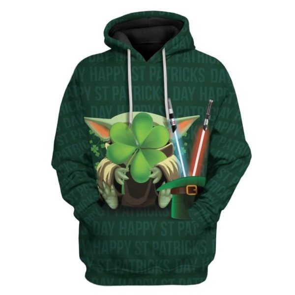 Happy St. Patrick's Day Baby Yoda 3D Shirt Apparel