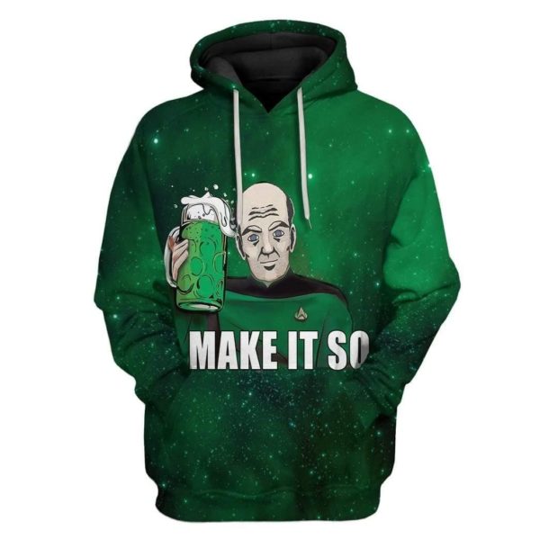 Picard Make It So St. Patrick's Day 3D Shirt Apparel