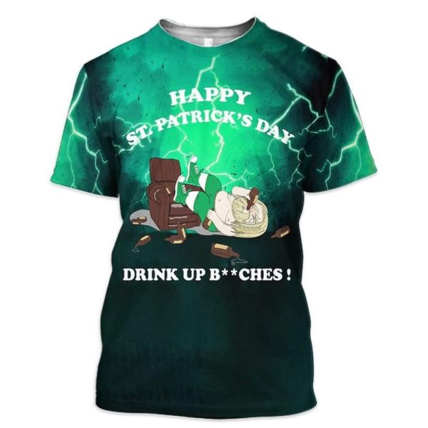 Happu St. Patrick's Day Avengers Drunk Fat Thor 3D All Over Print Shirt Apparel