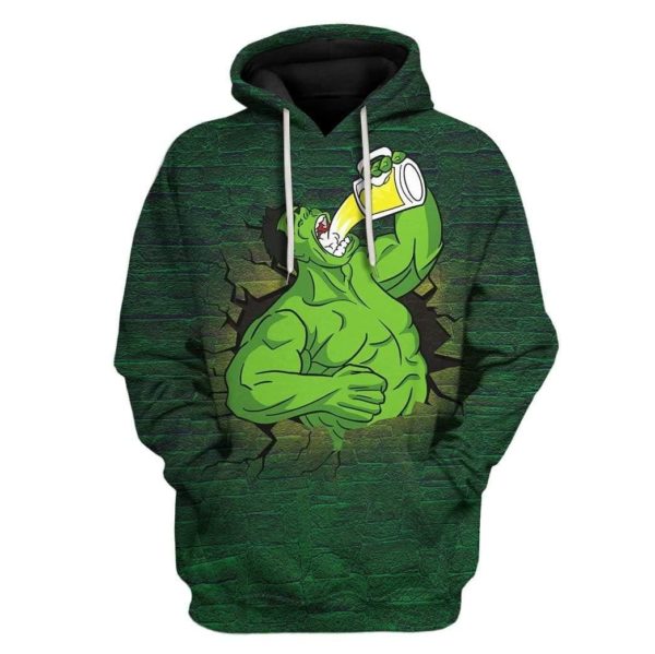 St. Patrick's Day Hulk Drinks Beer 3D All Over Print Shirt Apparel