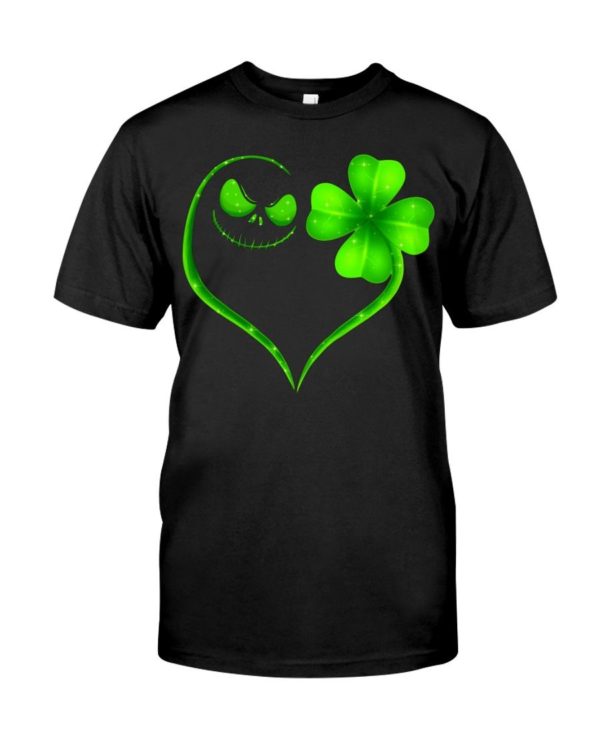 Irish St Patrick's Day Jack Skull And Four Leaf Clover Shirt Apparel