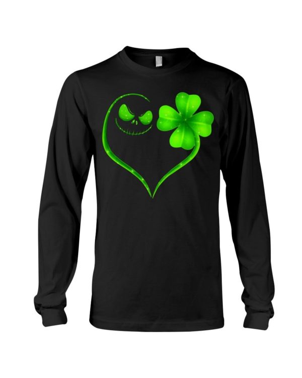 Irish St Patrick's Day Jack Skull And Four Leaf Clover Shirt Apparel
