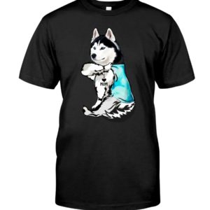Husky I Love Mom Shirt Apparel