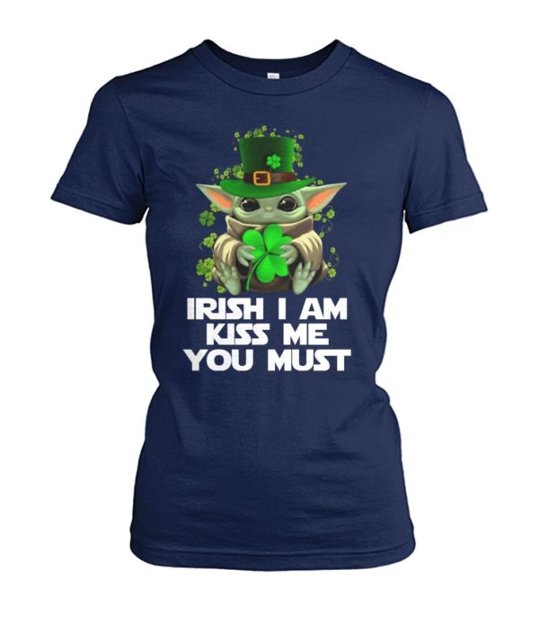 Baby Yoda Hug Irish Leaf Irish I Am Kiss Me You Must Happy Patrick's Day Shirt Apparel