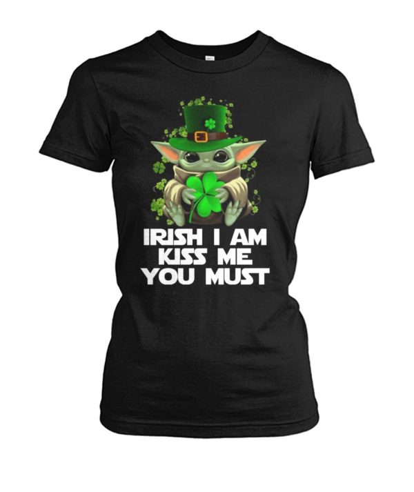 Baby Yoda Hug Irish Leaf Irish I Am Kiss Me You Must Happy Patrick's Day Shirt Apparel