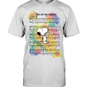 Snoopy You Are My Sunshine Music Sheet Shirt Apparel