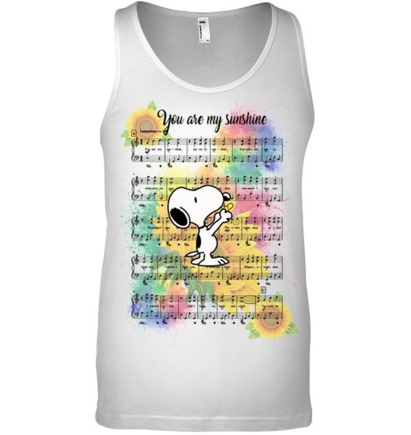 Snoopy You Are My Sunshine Music Sheet Shirt Apparel
