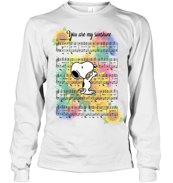 Snoopy You Are My Sunshine Music Sheet Shirt Apparel