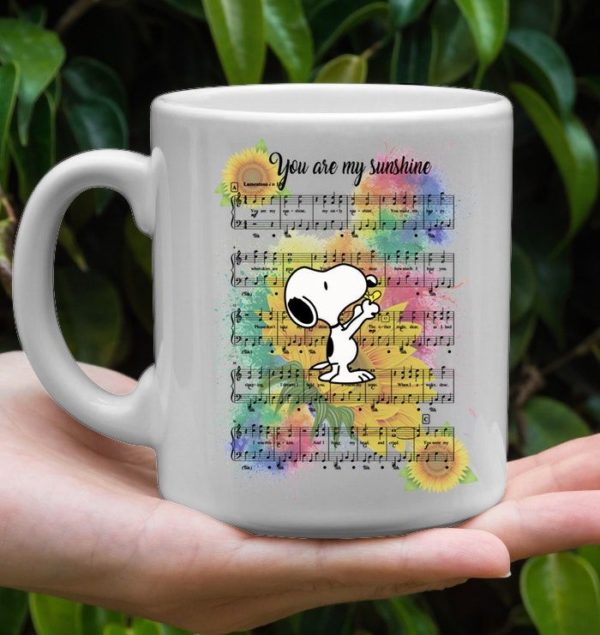 Snoopy You Are My Sunshine Music Sheet Coffee Mug Apparel