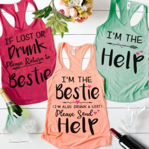 Combo 3 Tank Top If Lost Or Drunk Please Return To Bestie & Help Apparel