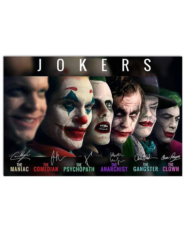 Jokers Character Signature Horizontal Poster Apparel