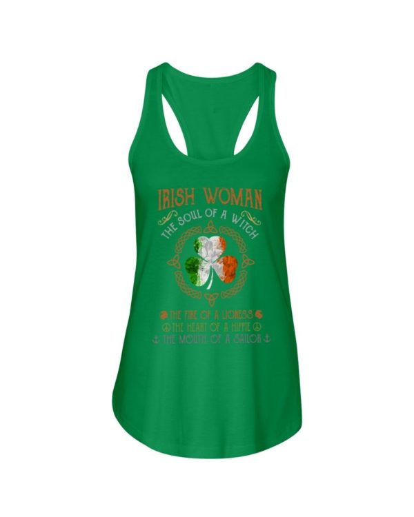 Irish Woman The Soul Of A Witch The Fire Of A Lioness Shirt Apparel