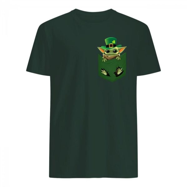 Patrick's Day with Baby Yoda In A Mini Poket Shirt Apparel