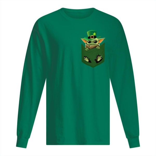 Patrick's Day with Baby Yoda In A Mini Poket Shirt Apparel