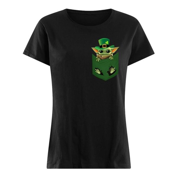 Patrick's Day with Baby Yoda In A Mini Poket Shirt Apparel