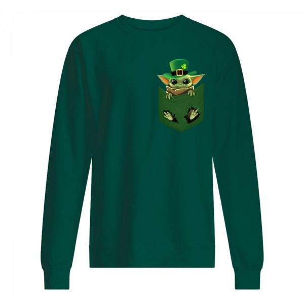 Patrick's Day with Baby Yoda In A Mini Poket Shirt Apparel