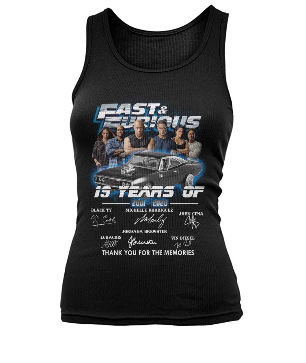 Fast and Furious 19 Year 2001 2020 Signatures Thank You For The Memories Shirt Apparel Fast and Furious 19 Year 2001 2020 Signatures Thank You For The Memories Shirt Apparel