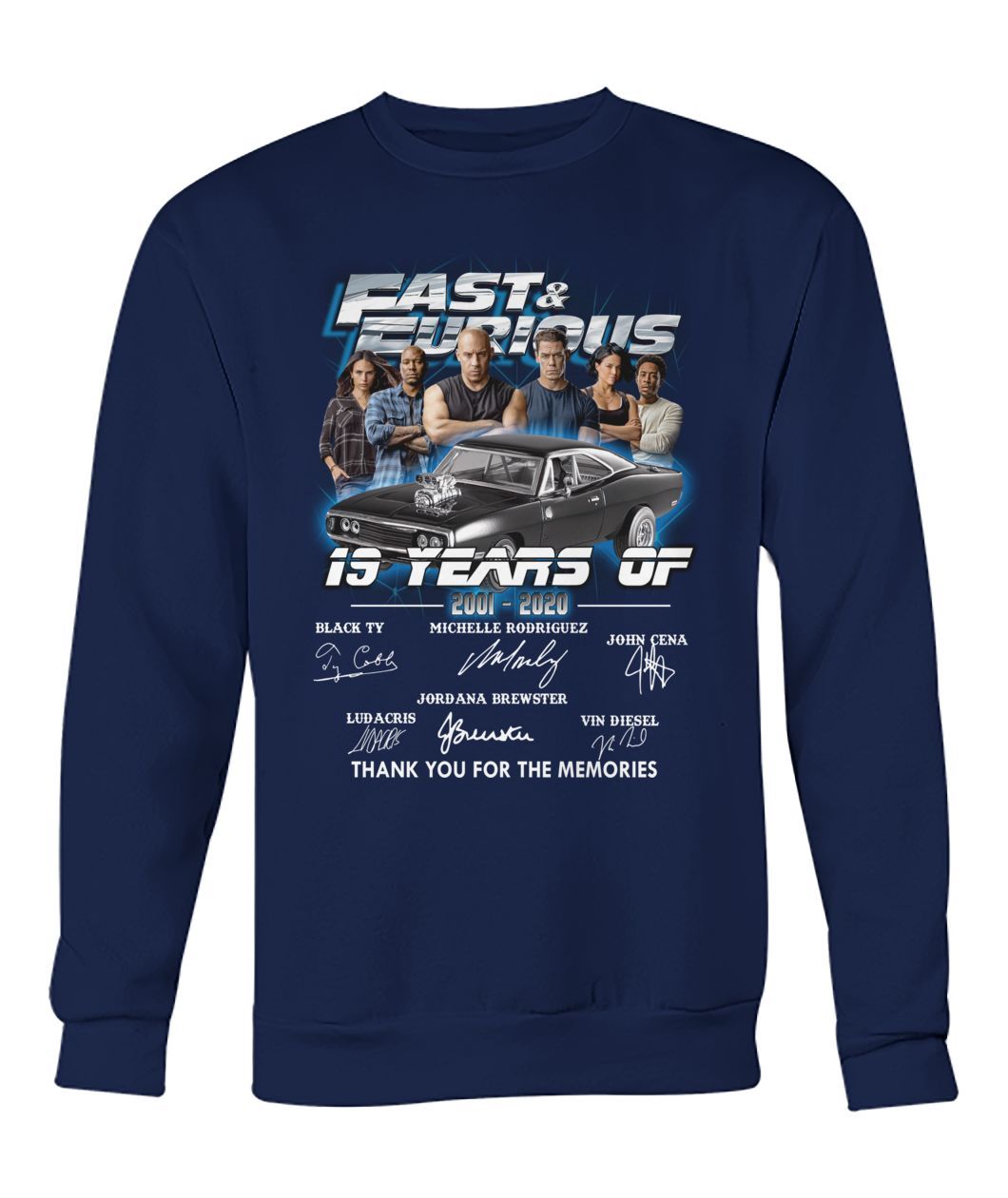 Fast and Furious 19 Year 2001 2020 Signatures Thank You For The Memories Shirt Apparel Fast and Furious 19 Year 2001 2020 Signatures Thank You For The Memories Shirt Apparel