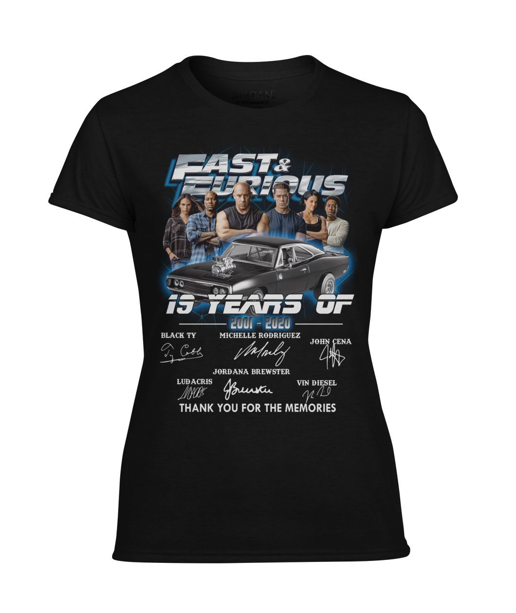 Fast and Furious 19 Year 2001 2020 Signatures Thank You For The Memories Shirt Apparel Fast and Furious 19 Year 2001 2020 Signatures Thank You For The Memories Shirt Apparel