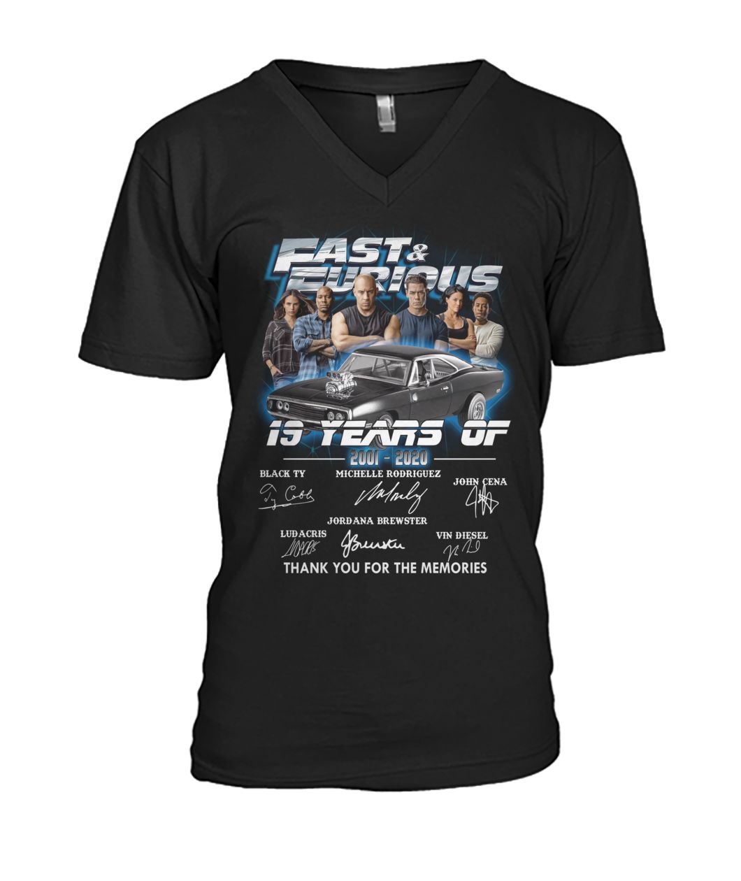 Fast and Furious 19 Year 2001 2020 Signatures Thank You For The Memories Shirt Apparel Fast and Furious 19 Year 2001 2020 Signatures Thank You For The Memories Shirt Apparel
