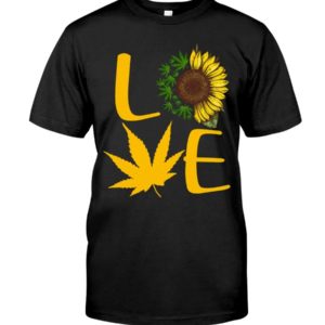 Love Cannabis Sunflower Shirt Apparel