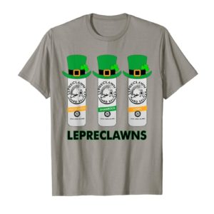 Lepreclawns Lucky Shamrock Drinking St Patrick's Day Claw Shirt Apparel