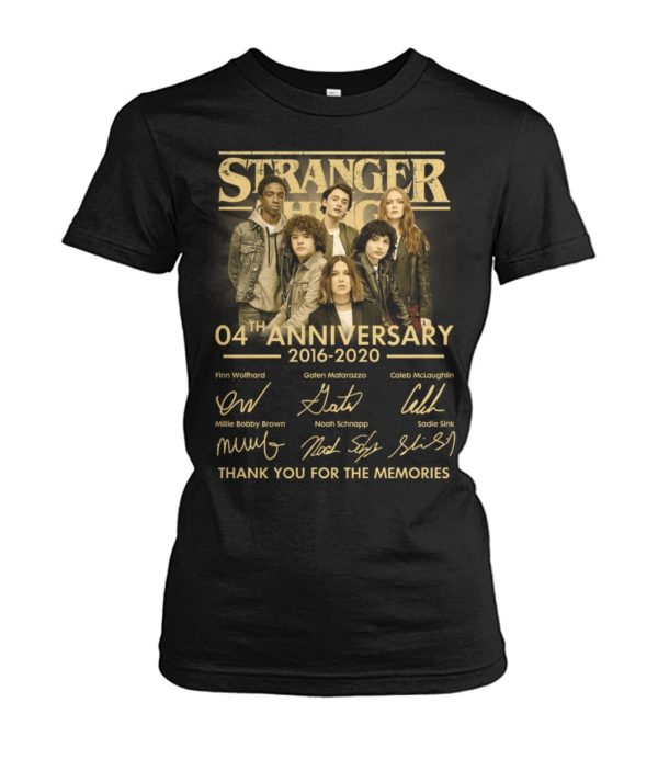 Stranger Things 4th Anniversary 2016 2020 Thank You For The Memories Shirt Apparel