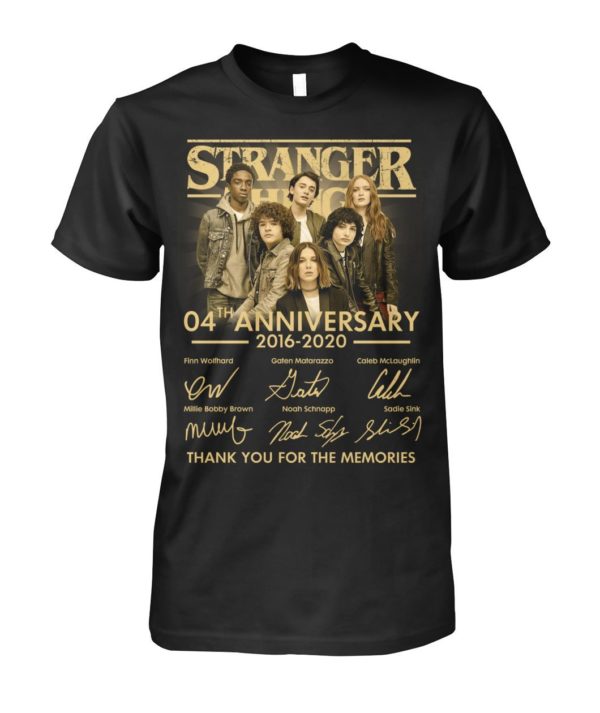 Stranger Things 4th Anniversary 2016 2020 Thank You For The Memories Shirt Apparel