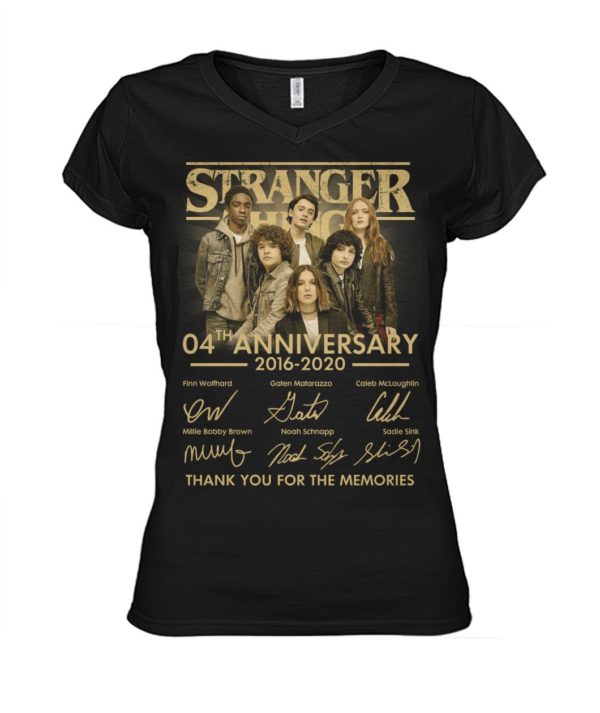 Stranger Things 4th Anniversary 2016 2020 Thank You For The Memories Shirt Apparel