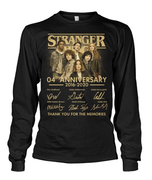 Stranger Things 4th Anniversary 2016 2020 Thank You For The Memories Shirt Apparel