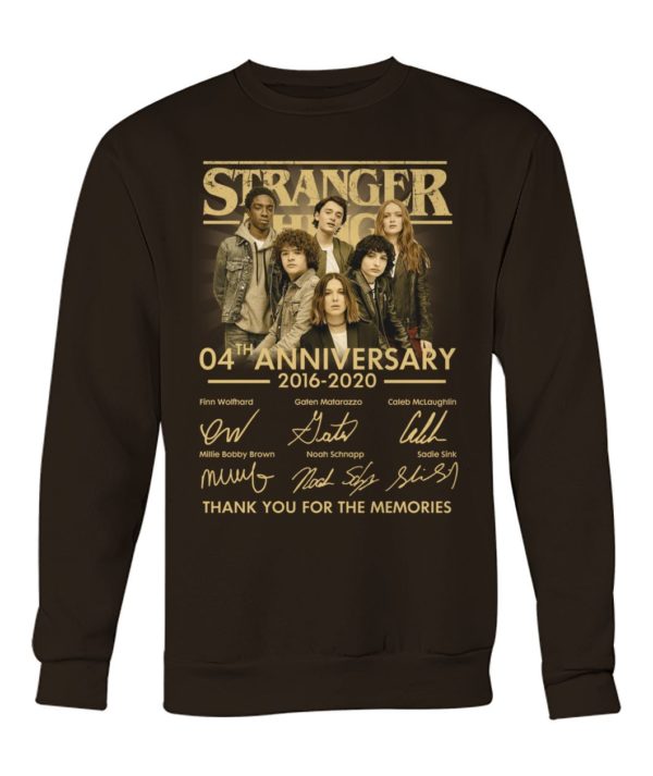 Stranger Things 4th Anniversary 2016 2020 Thank You For The Memories Shirt Apparel