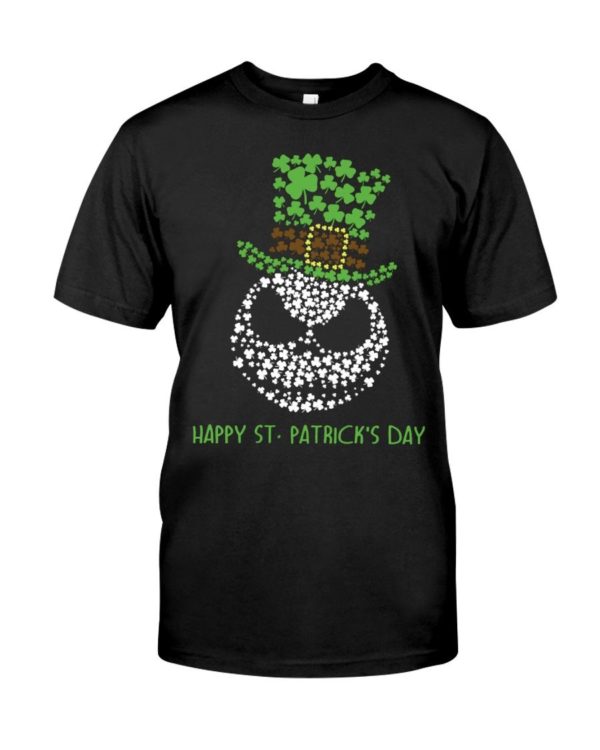 Happy St.Patrick's Day Jack Skellington Irish Leaf Shirt Apparel