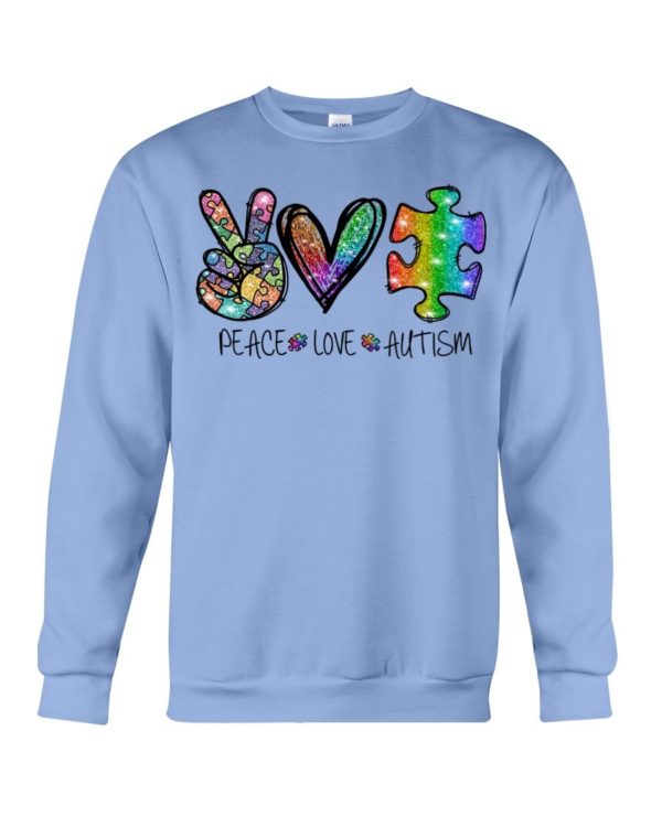 Peace Love Autism Shirt Apparel