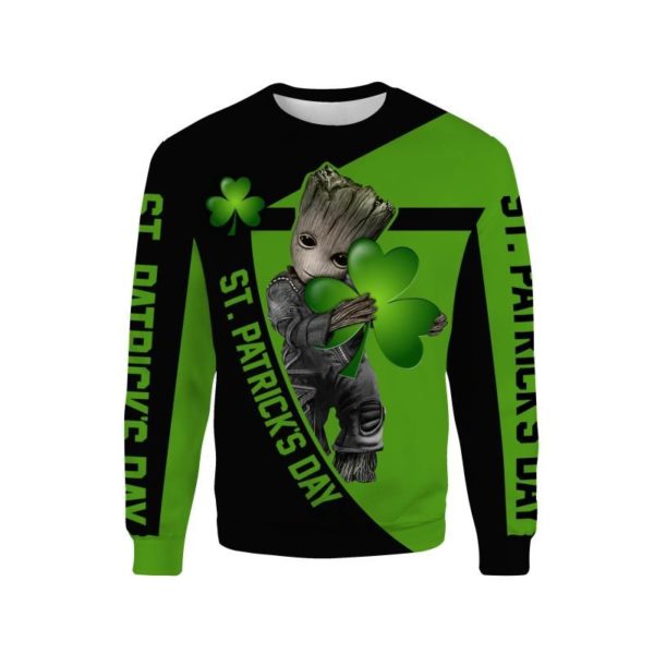 Baby Groot Hug Irish Leaf 3D All Over Print Apparel