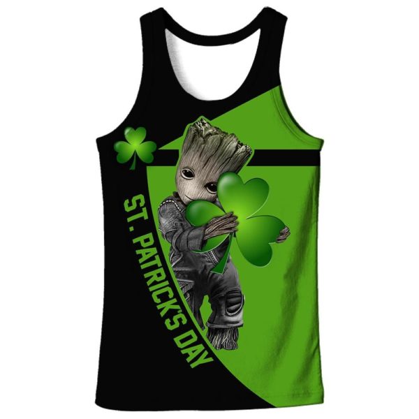 Baby Groot Hug Irish Leaf 3D All Over Print Apparel