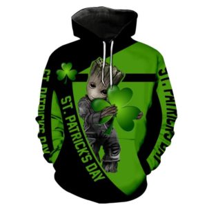 Baby Groot Hug Irish Leaf 3D All Over Print Apparel