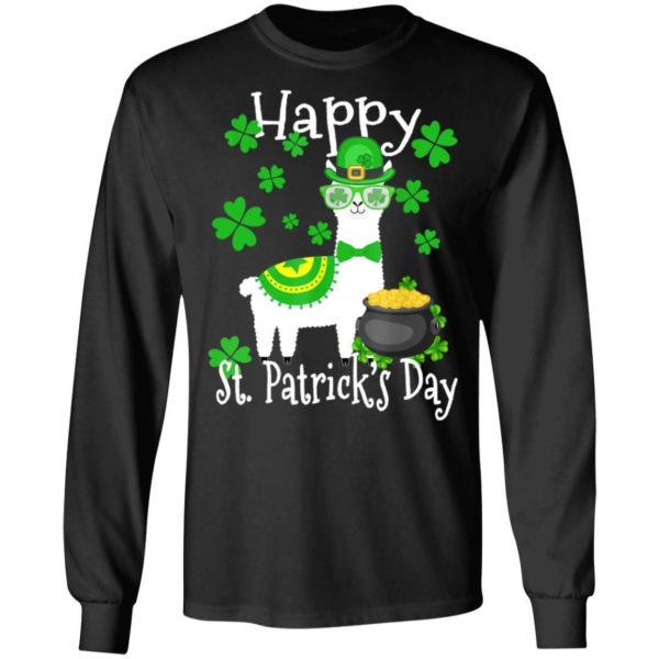 Llama Shamrock Leprechaun Happy St Patrick’s Day Funny Shirt Apparel